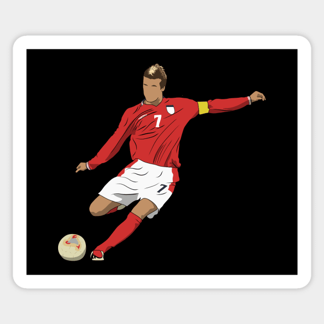 David Beckham Free Kick England Sticker by NostalgiaUltra